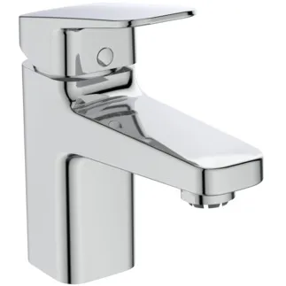 IDEAL STANDARD CERAPLAN - Waschtischarmatur 47x164x146 mm, 105 mm vertikaler Abstand bis Mitte Auslauf in chrom, 6 l/min (3 bar), mit Ablaufgarnitur - EasyFix, Strahlregler, Click-Technologie, EPD, FirmaFlow, SmartShine Oberfläche #BD217AA - Chrom