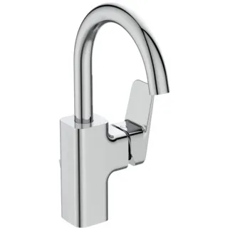 IDEAL STANDARD CERAPLAN - Waschtischarmatur 112x179x280 mm, 145 mm vertikaler Abstand bis Mitte Auslauf in chrom, 5 l/min (3 bar), mit Ablaufgarnitur - EasyFix, Verdeckter Strahlregler, Click-Technologie, Durchflussbegrenzer, EPD, FirmaFlow, SmartShine Oberfläche, NF-zertifiziert #BD235AA - Chrom