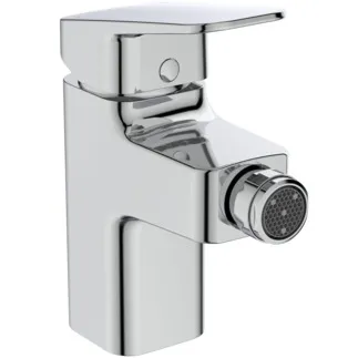 IDEAL STANDARD CERAPLAN - Bidet Armatur 47x132x146 mm, 94 mm vertikaler Abstand bis Mitte Auslauf in chrom, 3.8 l/min (3 bar), mit Ablaufgarnitur - EasyFix, Strahlregler, Einstellbarer Auslauf, EPD, SmartShine Oberfläche #BD278AA - Chrom