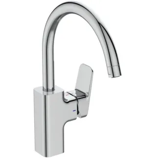 IDEAL STANDARD CERAPLAN - Küchenarmatur 112x234x312 mm, 200 mm vertikaler Abstand bis Mitte Auslauf in chrom, 12 l/min (3 bar) - EasyFix, BlueStart, Click-Technologie, EPD, FirmaFlow, SmartShine Oberfläche, NF-zertifiziert #BD334AA - Chrom