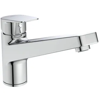 IDEAL STANDARD CERAPLAN - Küchenarmatur 50x264x168 mm, 219 mm vertikaler Abstand bis Mitte Auslauf in chrom, 9 l/min (3 bar) - EasyFix, Click-Technologie, EPD, FirmaFlow, SmartShine Oberfläche #BD321AA - Chrom