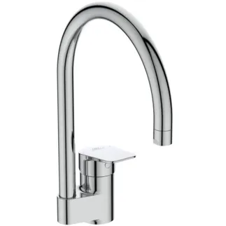 IDEAL STANDARD CERAPLAN - Küchenarmatur 86x236x321 mm, 200 mm vertikaler Abstand bis Mitte Auslauf in chrom, 9 l/min (3 bar) - EasyFix, Click-Technologie, EPD, FirmaFlow, SmartShine Oberfläche #BD339AA - Chrom
