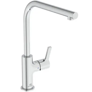 IDEAL STANDARD GUSTO - Küchenarmatur 105x291x327 mm, 232 mm vertikaler Abstand bis Mitte Auslauf in chrom, 8.7 l/min (3 bar) - EasyFix+, FirmaFlow, SmartShine Oberfläche #BD418AA - Chrom