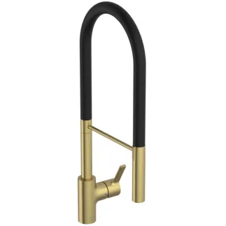 IDEAL STANDARD GUSTO - Küchenarmatur 115x264x604 mm in brushed gold, 6.3 l/min (3 bar) - Verdeckter Strahlregler, FirmaFlow, PVD Technologie #BD421A2 - Brushed Gold