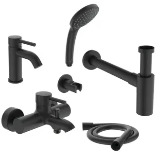 IDEAL STANDARD CERALINE - Badezimmerpaket in schwarz #BD370XG - Silk Black