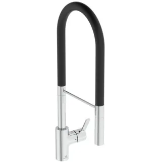 IDEAL STANDARD GUSTO - Küchenarmatur 115x264x604 mm in chrom, 6.3 l/min (3 bar) - Verdeckter Strahlregler, FirmaFlow, SmartShine Oberfläche #BD421AA - Chrom