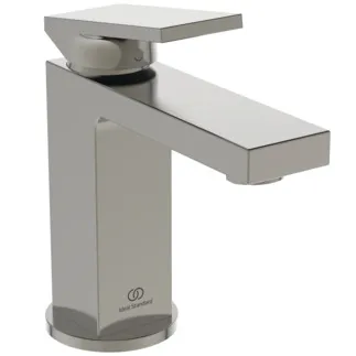 IDEAL STANDARD EXTRA - Waschtischarmatur 64x165x165 mm, 111 mm vertikaler Abstand bis Mitte Auslauf in silver storm, 5 l/min (3 bar), ohne Ablaufgarnitur - EasyFix, Durchflussbegrenzer, FirmaFlow, PVD Technologie #BD501GN - Edelstahl
