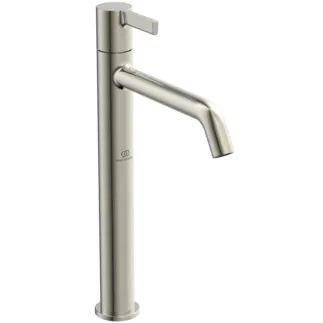IDEAL STANDARD JOY - Standventil 45x196x311 mm, 170 mm vertikaler Abstand bis Mitte Auslauf in silver storm, 5 l/min (3 bar), ohne Ablaufgarnitur - Verdeckter Strahlregler, Durchflussbegrenzer, PVD Technologie #BD463GN - Edelstahl