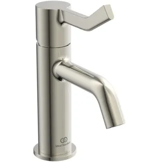 IDEAL STANDARD JOY - Waschtischarmatur 48x142.5x188 mm, 110 mm vertikaler Abstand bis Mitte Auslauf in silver storm, 5 l/min (3 bar), ohne Ablaufgarnitur - EasyFix, Verdeckter Strahlregler, Durchflussbegrenzer, FirmaFlow, PVD Technologie #BD468GN - Edelstahl
