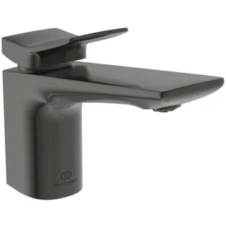 IDEAL STANDARD CONCA - Waschtischarmatur 48x209x133 mm, 140 mm vertikaler Abstand bis Mitte Auslauf in magnetic grey, 5 l/min (3 bar), mit Ablaufgarnitur - EasyFix, Durchflussbegrenzer, FirmaFlow, PVD Technologie #BD456A5 - Magnetic Grey