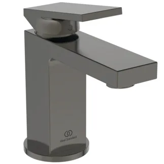 IDEAL STANDARD EXTRA - Waschtischarmatur 64x167x153 mm, 100 mm vertikaler Abstand bis Mitte Auslauf in magnetic grey, 5 l/min (3 bar), mit Ablaufgarnitur - EasyFix, Einstellbarer Auslauf, Durchflussbegrenzer, FirmaFlow, PVD Technologie #BD502A5 - Magnetic Grey