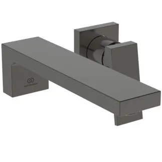 IDEAL STANDARD EXTRA - Wand-Waschtischarmatur 167x299x107 mm, 210 mm vertikaler Abstand bis Mitte Auslauf in magnetic grey, Kit 1 required (A1313), 5 l/min (3 bar), ohne Ablaufgarnitur - Durchflussbegrenzer, FirmaFlow, PVD Technologie #BD510A5 - Magnetic Grey