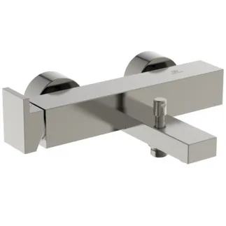 IDEAL STANDARD EXTRA - Badearmatur AP 294x220x91 mm, 188 mm vertikaler Abstand bis Mitte Auslauf in silver storm, 20.0 l/min (3 bar) - Click-Technologie, FirmaFlow, PVD Technologie #BD513GN - Edelstahl