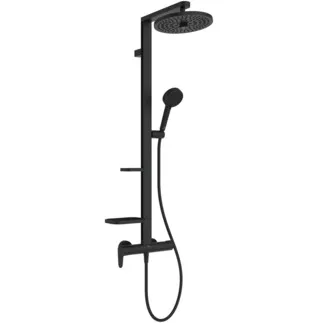 IDEAL STANDARD CERAFLOW ALU+ - Duschsystem AP 356x501x1113 mm in schwarz, 12.0 l/min (3 bar) - Variable Strahlarten, Click-Technologie, FirmaFlow, Kernelemente aus Aluminium #BD584XG - Silk Black