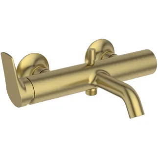 IDEAL STANDARD LDV - Badearmatur AP 304x225x130 mm, 202 mm vertikaler Abstand bis Mitte Auslauf in brushed gold, 12 l/min (3 bar) - Verdeckter Strahlregler, Click-Technologie, FirmaFlow, PVD Technologie #BD666A2 - Brushed Gold