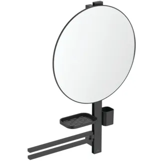 IDEAL STANDARD Alu+ - Kosmetikspiegel 640x145.5x817 mm in schwarz - Kernelemente aus Aluminium #BD587XG - Silk Black