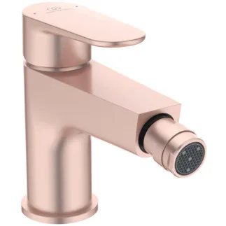 IDEAL STANDARD CERAFINE MODEL O - Bidet Armatur 50x159x132 mm, 132 mm vertikaler Abstand bis Mitte Auslauf in rosé, 3.8 l/min (3 bar), mit Ablaufgarnitur - EasyFix, Strahlregler, Einstellbarer Auslauf, FirmaFlow #BD716RO