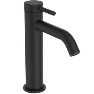 IDEAL STANDARD CERALINE NUOVO - Waschtischarmatur 48x166.5x212 mm, 135 mm vertikaler Abstand bis Mitte Auslauf in schwarz, 3.8 l/min (3 bar), ohne Ablaufgarnitur - Verdeckter Strahlregler, BlueStart, Vandalismussicher #BD760XG - Silk Black