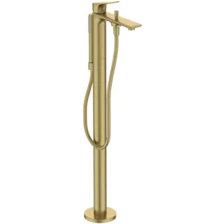 IDEAL STANDARD LDV - Freistehende Wannenarmatur 130x297x858 mm, 204 mm vertikaler Abstand bis Mitte Auslauf in brushed gold, Kit 1 required, 8 l/min (3 bar) - Click-Technologie, FirmaFlow, PVD Technologie #BD673A2 - Brushed Gold