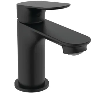 IDEAL STANDARD CERALIFE O - Waschtischarmatur 48x135.5x129 mm, 95 mm vertikaler Abstand bis Mitte Auslauf in schwarz, 3.8 l/min (3 bar), mit Ablaufgarnitur - EasyFix, Strahlregler, FirmaFlow #BE004XG - Silk Black
