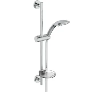 IDEAL STANDARD IDEALRAIN - Brausekombination mit Brausestange in chrom - Strahlregler, Variable Strahlarten #BD915AA - Chrom