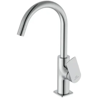 IDEAL STANDARD CERALIFE C - Waschtischarmatur 93x205x301 mm, 150 mm vertikaler Abstand bis Mitte Auslauf in chrom, 3.8 l/min (3 bar), mit Ablaufgarnitur - EasyFix, Strahlregler, Verdeckter Strahlregler, FirmaFlow, SmartShine Oberfläche #BE054AA - Chrom