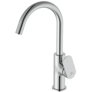 IDEAL STANDARD CERALIFE O - Waschtischarmatur 93x201x301 mm, 150 mm vertikaler Abstand bis Mitte Auslauf in chrom, 3.8 l/min (3 bar), ohne Ablaufgarnitur - EasyFix, Strahlregler, FirmaFlow, SmartShine Oberfläche #BE015AA - Chrom