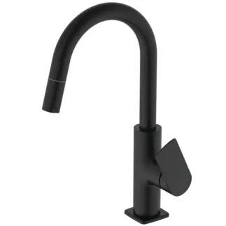 IDEAL STANDARD CERALIFE C - Waschtischarmatur 103x201x300 mm, 150 mm vertikaler Abstand bis Mitte Auslauf in schwarz, 3.8 l/min (3 bar), mit Ablaufgarnitur - Strahlregler, Verdeckter Strahlregler, FirmaFlow #BE056XG - Silk Black