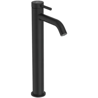 IDEAL STANDARD CERALINE NUOVO - Waschtischarmatur 48x166.5x332 mm, 135 mm vertikaler Abstand bis Mitte Auslauf in schwarz, 3.8 l/min (3 bar), mit Ablaufgarnitur - Strahlregler, Verdeckter Strahlregler, BlueStart #BD960XG - Silk Black