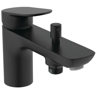IDEAL STANDARD CERALIFE O - Wannenrand-Badearmatur 47x190x132 mm, 150 mm vertikaler Abstand bis Mitte Auslauf in schwarz - EasyFix, FirmaFlow #BE031XG - Silk Black