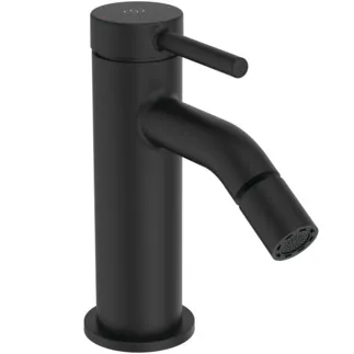 IDEAL STANDARD CERALINE NUOVO - Bidet Armatur 48x133.5x165 mm, 105 mm vertikaler Abstand bis Mitte Auslauf in schwarz, 4 l/min (3 bar), ohne Ablaufgarnitur - EasyFix, Vandalismussicher #BD849XG - Silk Black