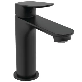 IDEAL STANDARD CERALIFE O - Waschtischarmatur 48x150.5x154 mm, 110 mm vertikaler Abstand bis Mitte Auslauf in schwarz, 3.8 l/min (3 bar), mit Ablaufgarnitur - EasyFix, Strahlregler, FirmaFlow #BE009XG - Silk Black