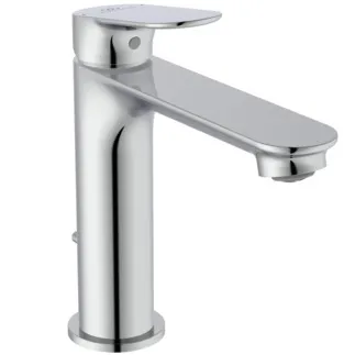 IDEAL STANDARD CERALIFE O - Waschtischarmatur 48x187x174 mm in chrom, 3.8 l/min (3 bar), mit Ablaufgarnitur - Strahlregler, FirmaFlow, SmartShine Oberfläche #BE120AA - Chrom