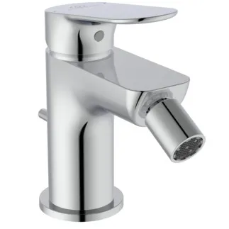 IDEAL STANDARD CERALIFE O - Bidet Armatur 48x140x126 mm, 95 mm vertikaler Abstand bis Mitte Auslauf in chrom, 3.8 l/min (3 bar), mit Ablaufgarnitur - EasyFix, Strahlregler, Einstellbarer Auslauf, FirmaFlow, SmartShine Oberfläche #BE112AA - Chrom