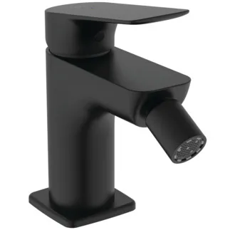 IDEAL STANDARD CERALIFE C - Bidet Armatur 48x123.5x126 mm, 95 mm vertikaler Abstand bis Mitte Auslauf in schwarz, 3.8 l/min (3 bar), mit Ablaufgarnitur - EasyFix, Strahlregler, Einstellbarer Auslauf, FirmaFlow #BE059XG - Silk Black