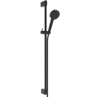 IDEAL STANDARD IDEALRAIN - Brausekombination mit Brausestange 143x305x944 mm in schwarz, 8 l/min (3 bar) - Strahlregler, Variable Strahlarten, Durchflussbegrenzer, Breite Brause #BE414XG - Silk Black