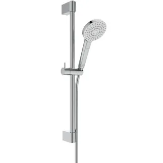IDEAL STANDARD IDEALRAIN - Brausekombination mit Brausestange 148x323x644 mm in chrom, 8 l/min (3 bar) - Variable Strahlarten, Durchflussbegrenzer, Breite Brause #BE419AA - Chrom