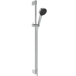 IDEAL STANDARD IDEALRAIN - Brausekombination mit Brausestange 143x305x944 mm in chrom, 6 l/min (3 bar) - Strahlregler, Variable Strahlarten, Breite Brause #BE418AA - Chrom