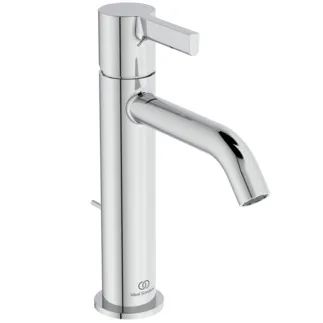 IDEAL STANDARD JOY - Waschtischarmatur 48x187x207 mm, 135 mm vertikaler Abstand bis Mitte Auslauf in chrom, 3.8 l/min (3 bar), mit Ablaufgarnitur - Strahlregler, Verdeckter Strahlregler, FirmaFlow, SmartShine Oberfläche #BE278AA - Chrom