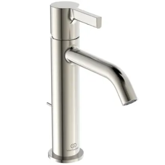 IDEAL STANDARD JOY - Waschtischarmatur 48x187x207 mm, 135 mm vertikaler Abstand bis Mitte Auslauf in silver storm, 3.8 l/min (3 bar), mit Ablaufgarnitur - Strahlregler, Verdeckter Strahlregler, FirmaFlow, PVD Technologie #BE278GN - Edelstahl