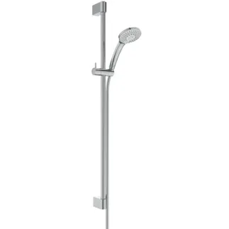 IDEAL STANDARD IDEALRAIN - Brausekombination mit Brausestange 143x318x944 mm in chrom, 8 l/min (3 bar) - Variable Strahlarten, Durchflussbegrenzer, Breite Brause #BE406AA - Chrom