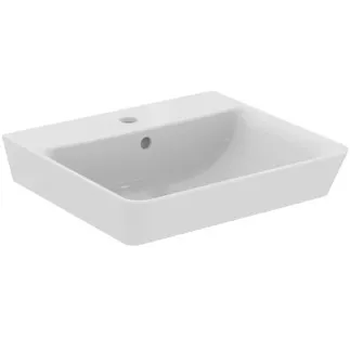 IDEAL STANDARD CONNECT AIR - Waschtisch 500x450x160 mm in weiß glänzend, 1 Hahnloch, mit Überlauf #E030101 - Weiß (Alpin)