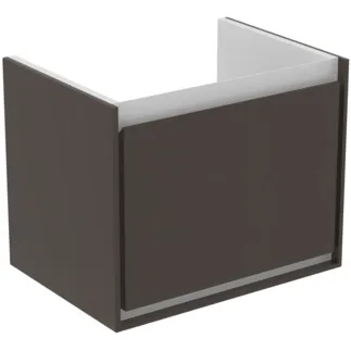 IDEAL STANDARD C.AIR - Waschtisch-Unterschrank 500x360x400 mm in braun matt / weiß matt, 1 Schublade - SoftClosing, Platzsparend, Vormontiert #E0817VY - Braun matt / weiß matt