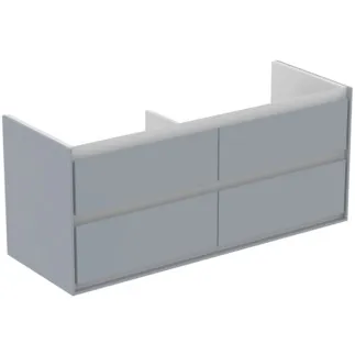 IDEAL STANDARD C.AIR - Waschtisch-Unterschrank 1200x440x517 mm in hellgrau glänzend /weiß matt, 4 Schubladen - SoftClosing, Vormontiert #E0822EQ - Hellgrau glänzend / weiß matt