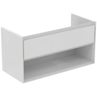 IDEAL STANDARD C.AIR - Waschtisch-Unterschrank 1000x440x517 mm in weiß glänzend / weiß matt, 1 Schublade - SoftClosing, Vormontiert #E0828B2 - Weiß glänzend / weiß matt