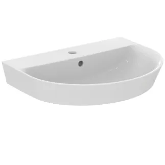 IDEAL STANDARD CONNECT AIR - Waschtisch 600x460x160 mm in weiß glänzend, 1 Hahnloch, mit Überlauf #E069401 - Weiß (Alpin)