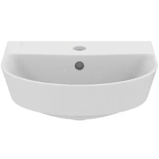 IDEAL STANDARD CONNECT AIR - Handwaschbecken 400x350x150 mm in weiß, 1 Hahnloch, mit Überlauf - Platzsparender Waschtisch, IdealPlus #E0701MA - Weiß (Alpin) mit Ideal Plus, Bild 2