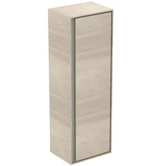 IDEAL STANDARD C.AIR - Schrank 400x300x1200 mm in pinie hell dekor, 1 Tür - SoftClosing, Vormontiert, Nachhaltig gewonnenes Holz #E0834UK - Pinie hell Dekor/ braun matt