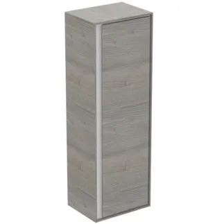 IDEAL STANDARD C.AIR - Schrank 400x300x1200 mm in eiche grau dekor / weiß matt, 1 Tür - SoftClosing, Vormontiert, Nachhaltig gewonnenes Holz #E0834PS - Eiche grau Dekor / weiß matt