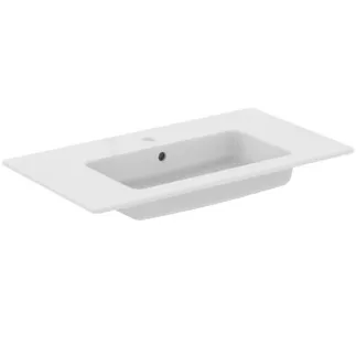 IDEAL STANDARD EUROVIT - Möbelwaschtisch 815x450x140 mm in weiß glänzend, 1 Hahnloch, mit Überlauf #E066901 - Weiß (Alpin)